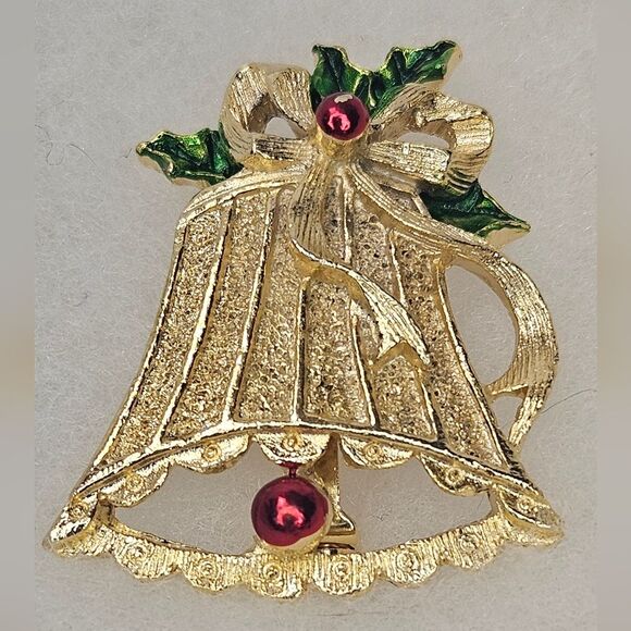 Gold Bell Brooch - Picture 3 of 7